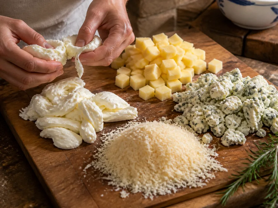 Фокачча с начинкой: четыре сыра | Фото подпункта 6 | Viva Cucina Фокачча с начинкой: четыре сыра: фото процесса приготовления — дайте заготовке коротко отдохнуть перед начинкой или выпечкой, если она начинает сопротивляться при формовке