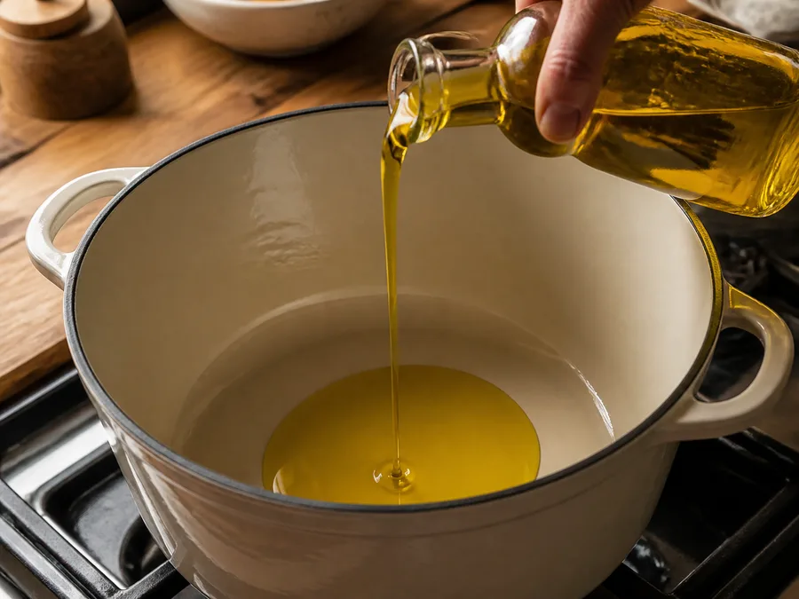 Крем-суп из тыквы по-итальянски | Фото подпункта 4 | Viva Cucina Крем-суп из тыквы по-итальянски: фото процесса приготовления — начните этап "сделать ароматическую основу" с умеренного нагрева и аккуратной подготовки основы