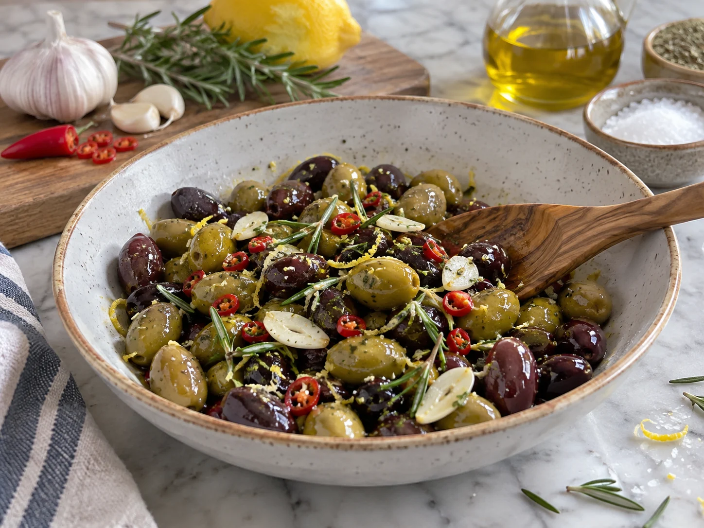 Маринованные оливки с травами | Фото подпункта 10 | Viva Cucina Маринованные оливки с травами: фото процесса приготовления — соберите подготовленные части блюда вместе и перемешайте или выложите их в нужной последовательности