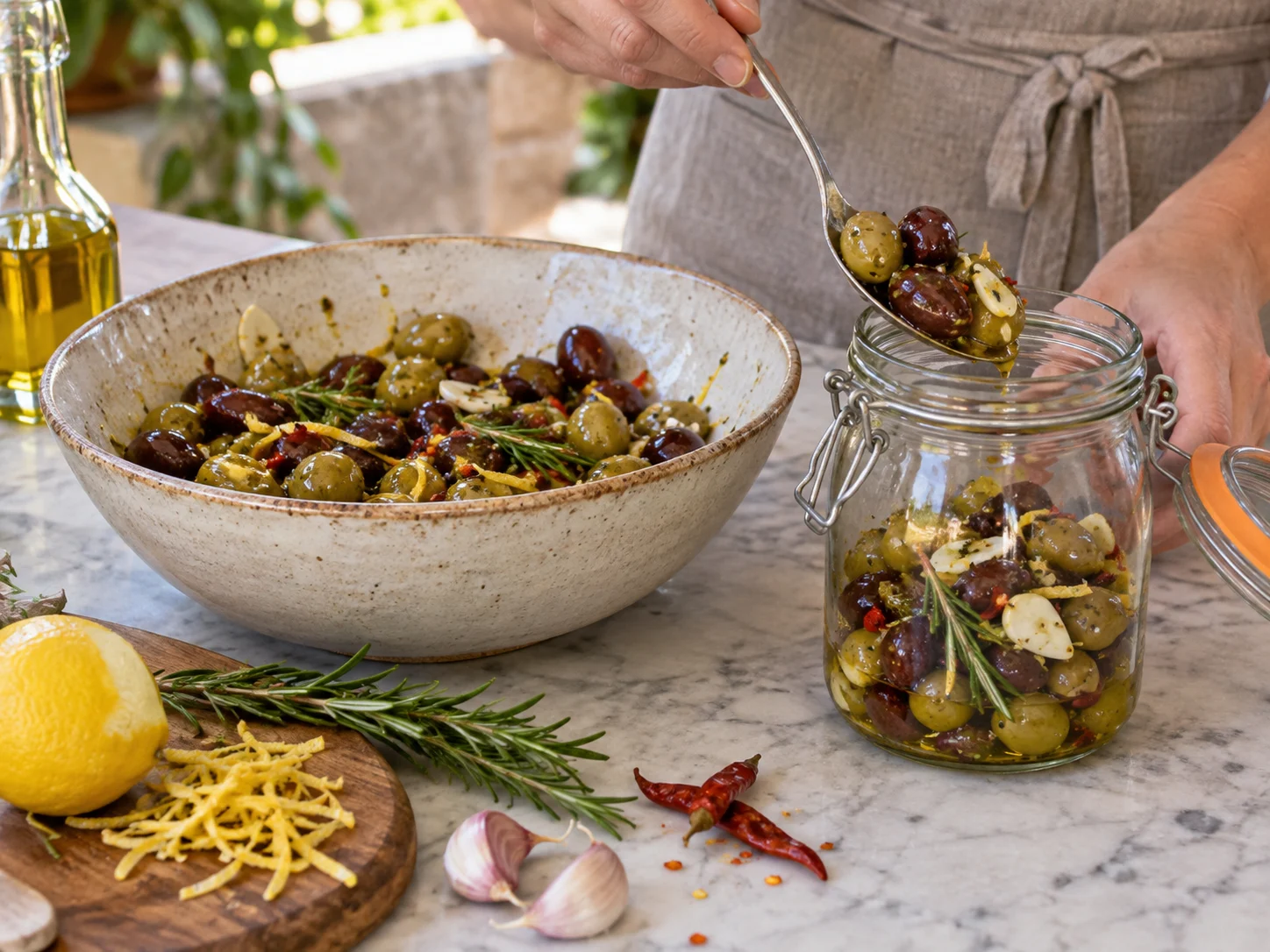 Маринованные оливки с травами | Фото подпункта 13 | Viva Cucina Маринованные оливки с травами: фото процесса приготовления — доведите блюдо до финальной текстуры и снимите с огня или достаньте из духовки вовремя
