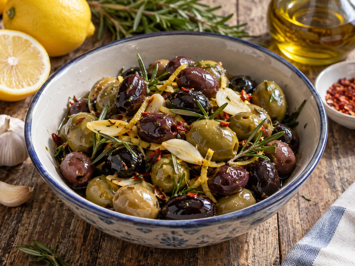 Маринованные оливки с травами | Фото подпункта 7 | Viva Cucina Маринованные оливки с травами: фото процесса приготовления — выполните основной шаг "сделать заправку", не торопясь и сохраняя контроль над текстурой