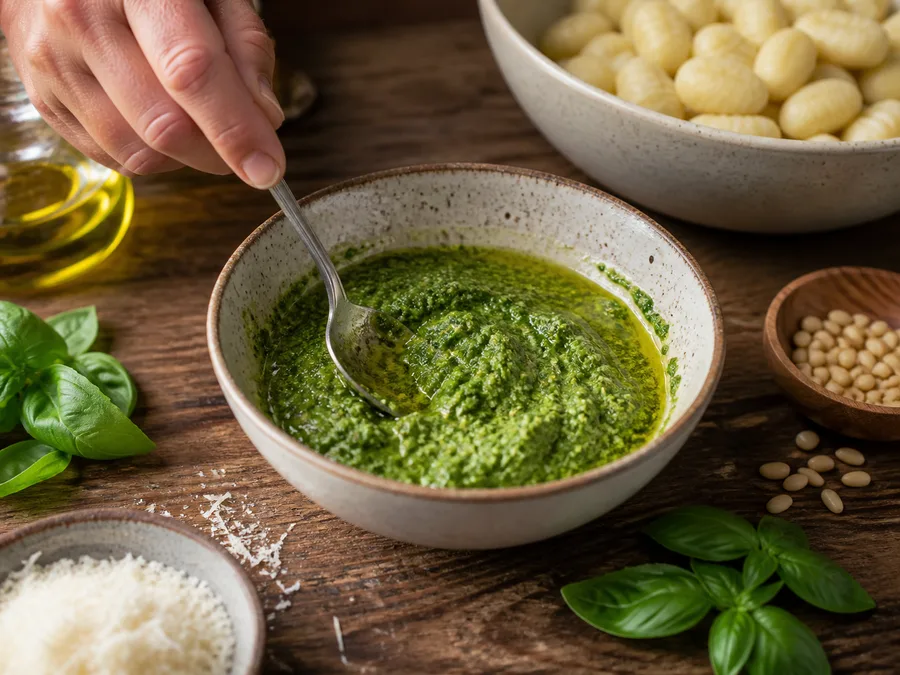 Ньокки с курицей и песто | Фото подпункта 3 | Viva Cucina Ньокки с курицей и песто: фото процесса приготовления — нарежьте, отмерьте и подготовьте ингредиенты для первого активного этапа, чтобы дальше работать без пауз