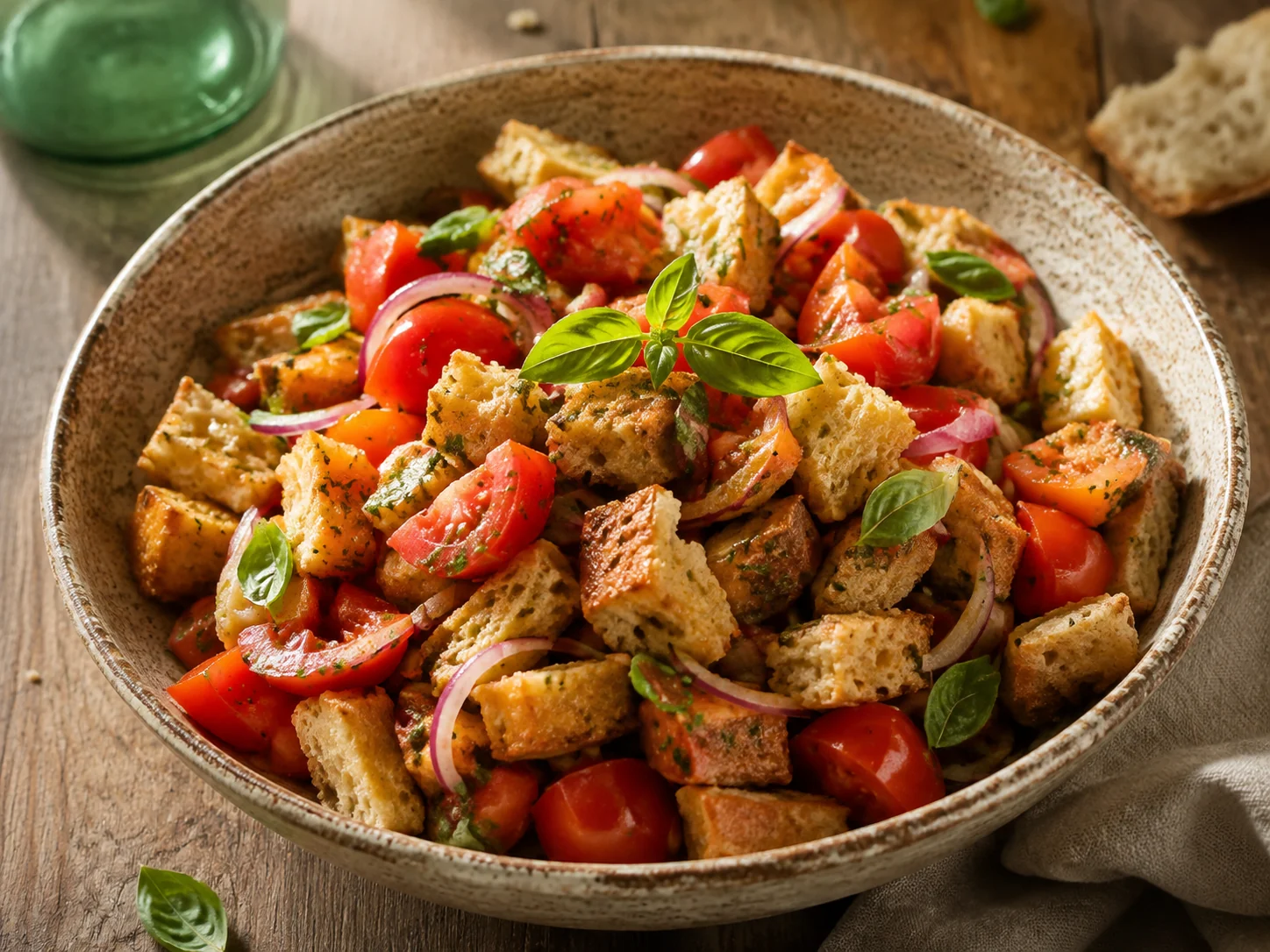 Панцанелла (хлебный салат) | Фото подпункта 15 | Viva Cucina Панцанелла (хлебный салат): фото процесса приготовления — подавайте сразу или после короткого отдыха, когда блюдо выглядит собранным и аккуратным