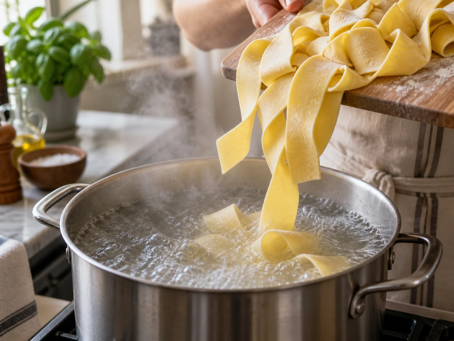 Паппарделле с курицей и песто | Фото подпункта 5 | Viva Cucina Паппарделле с курицей и песто: фото процесса приготовления — готовьте главный компонент этого этапа на умеренном огне, добиваясь вкуса, но не пересушивая его