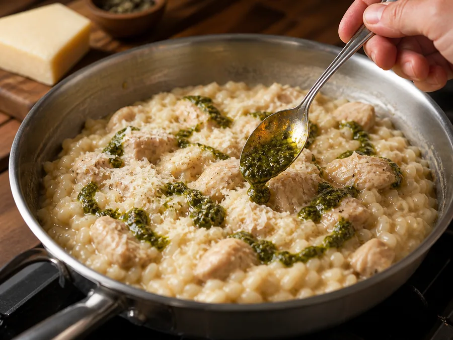 Ризотто с курицей | Фото подпункта 14 | Viva Cucina Ризотто с курицей: фото процесса приготовления — добавьте зелень, масло, сыр, лимон или специи только если они поддерживают основной вкус
