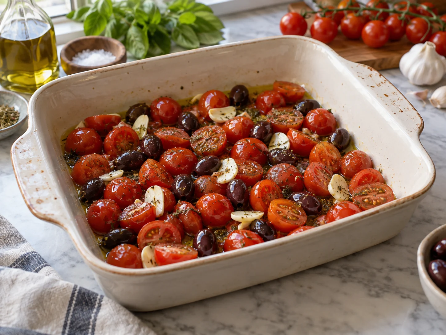 Запечённая треска с томатами: фото процесса приготовления — остановитесь, когда основа стала выразительной, но ещё не потеряла сочность и чистую текстуру